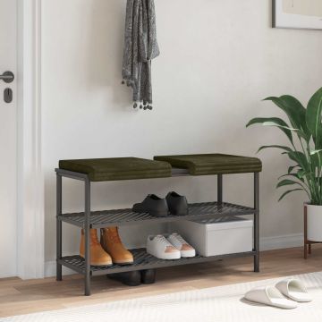 Cuscino per panchina 2 pz Corduroy Morbido Verde