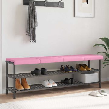Cuscino per panchina 4 pz Tessuto Rosa Profondità 35 cm
