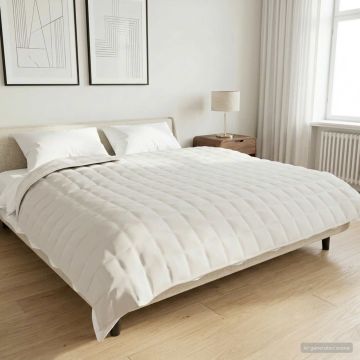 Coperta Ponderata Bianco 200 x 225 cm 9 kg 100% Cotone 205T
