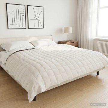 Coperta Ponderata Bianco 220 x 260 cm 11 kg 100% Cotone 205T