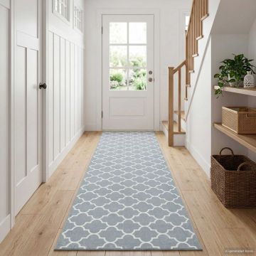 Tappeto Antiscivolo ORIZ 1150 gsm Grigio e Bianco