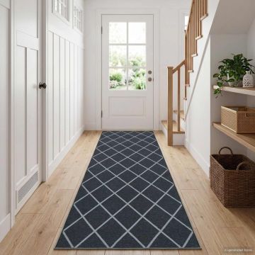 Tappeto Antiscivolo ORIZ 1150 gsm Motivo in rete nera