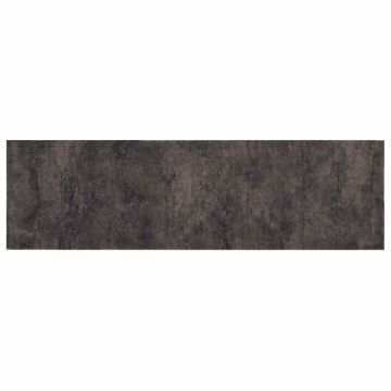 Tappeto da Cucina cemento nero 180 x 60 cm 100% Poliammide
