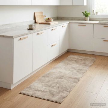Tappeto da Cucina Cemento beige 150 x 45 cm 100% Poliammide