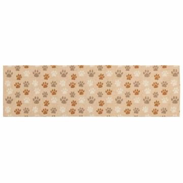 Tappeto da Cucina Zampe beige 300 x 60 cm 100% Poliammide