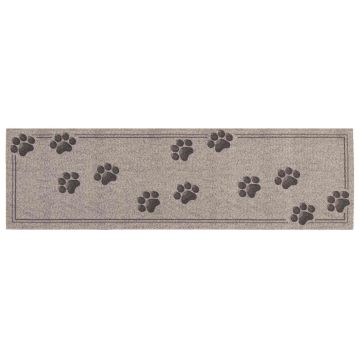 Tappeto da Cucina Zampe grigie 150 x 45 cm 100% Poliammide