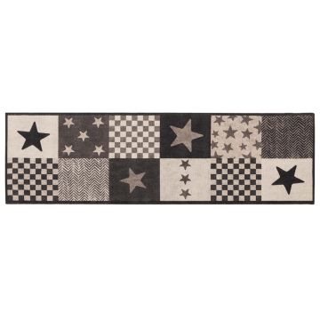 Tappeto da Cucina Stelle grigie 300 x 60 cm 100% Poliammide