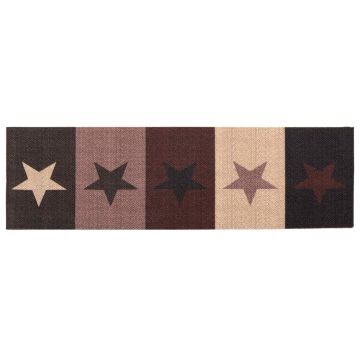 Tappeto da Cucina stelle rosse 180 x 60 cm 100% Poliammide