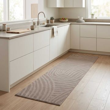 Tappeto da Cucina Scandinavo marrone 150 x 45 cm