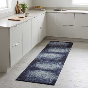 Tappeto da Cucina Tenda blu 180 x 60 cm 100% Poliammide