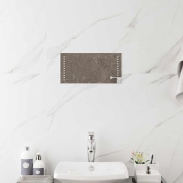 Specchio da bagno LED Trasparente 40 x 20 cm vetro temperato