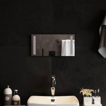 Specchio da bagno LED Trasparente 40 x 20 cm vetro temperato