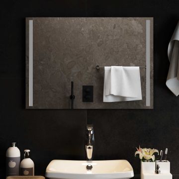 Specchio da bagno LED Trasparente 70 x 50 cm vetro temperato
