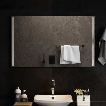 Specchio da bagno LED Trasparente 100 x 60 cm vetro temperato