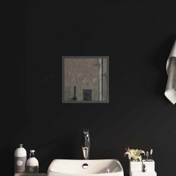 Specchio da bagno LED Trasparente 30 x 30 cm vetro temperato