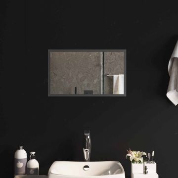 Specchio da bagno LED Trasparente 50 x 30 cm vetro temperato