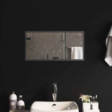 Specchio da bagno LED Trasparente 60 x 30 cm vetro temperato
