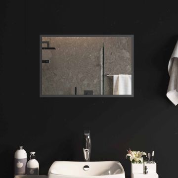 Specchio da bagno LED Trasparente 60 x 40 cm vetro temperato