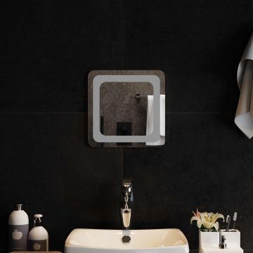 Specchio da bagno LED Trasparente 30 x 30 cm vetro temperato