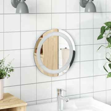 Specchio da bagno LED Trasparente Ø 30 cm vetro temperato