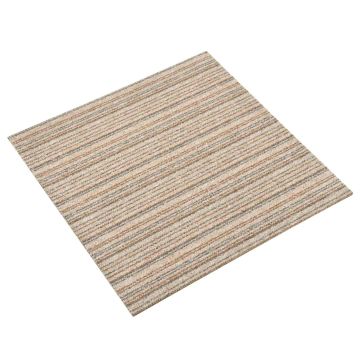 Tappeto 20 pz Beige Striato 50 x 50 cm 100% Polipropilene