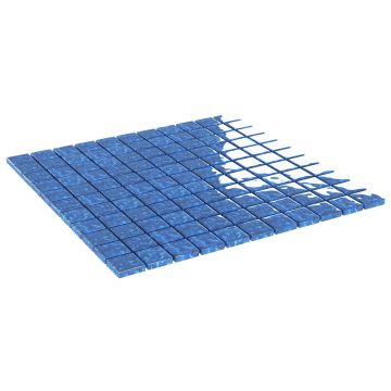 Piastrella Mosaic 11 pz 50 x 50 cm Blu Vetro