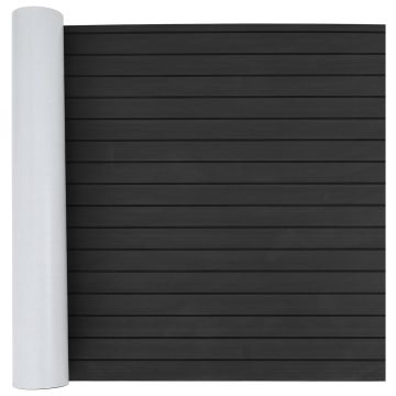 Tappetino per Barche Rigato Grigio Scuro e Nero 240 x 90 cm EVA
