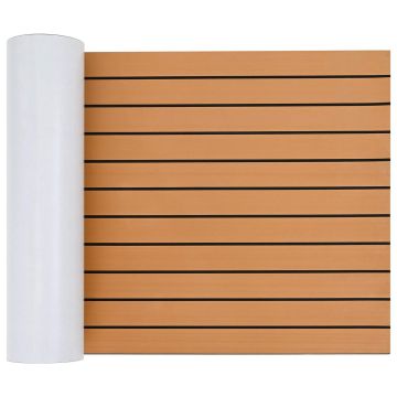 Tappetino per Barche Rigato Marrone e Nero 240 x 60 cm EVA