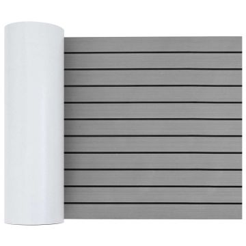 Tappetino per Barche Grigio Chiaro e Nero 240 x 60 cm EVA