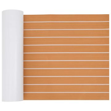 Tappetino per Barche Rigato Marrone e bianco 240 x 60 cm EVA