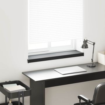 Soglia della Finestra Nero con Venature del Legno PVC