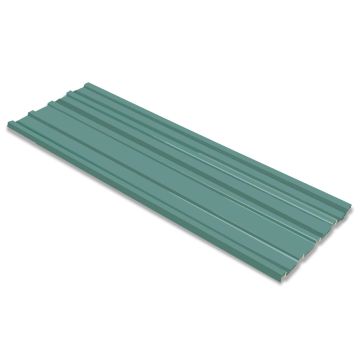 Pannello per tetto 12 pz Verde 129 x 45 cm Acciaio zincato