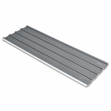 Pannello per tetto 12 pz Grigio 129 x 45 cm Acciaio zincato