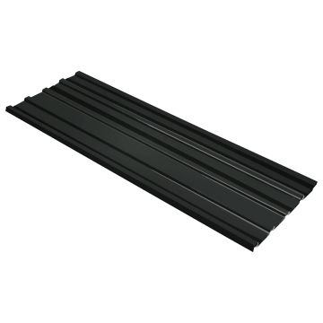Pannello per tetto 12 pz Antracite 129 x 45 cm Acciaio zincato