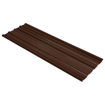 Pannello per tetto 12 pz Marrone 129 x 45 cm Acciaio zincato