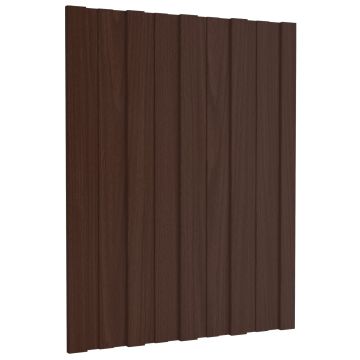 Pannello per tetto 36 pz Marrone 60 x 45 cm Acciaio zincato