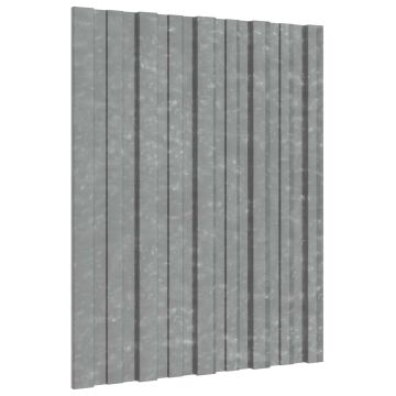 Pannello per tetto 36 pz Argento 60 x 45 cm Acciaio zincato