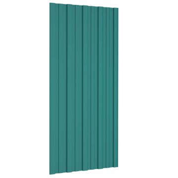 Pannello per tetto 36 pz Verde 100 x 45 cm Acciaio zincato