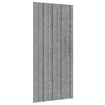 Pannello per tetto 12 pz Argento 100 x 45 cm Acciaio zincato