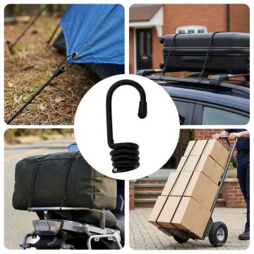 Ganci 12 pz Nero 8 mm x 5 cm Acciaio