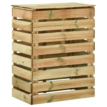 Compostiera da giardino a listelli Verde 106 x 58 x 110 cm