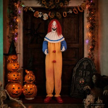 Clown spaventoso di Halloween SPOOKA Giallo e Blu