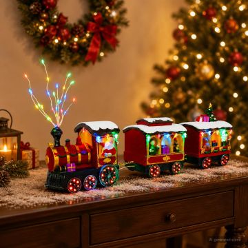 Treno di Natale SALO 51 x 9,5 x 24,5 cm Resin Multicolour