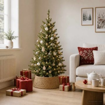 Collare per Albero di Natale Rotondo Naturale Ø 45 x 22 cm