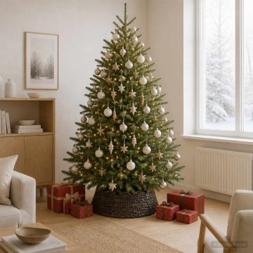 Collare per Albero di Natale Rotondo Nero Ø 60 x 22 cm