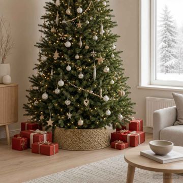 Collare per Albero di Natale Rotondo Naturale Ø 90 x 28 cm