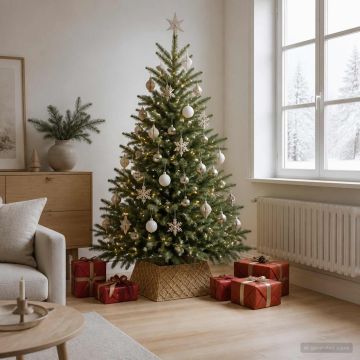 Collare per Albero di Natale Quadrato Naturale 60 x 60 x 28 cm