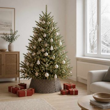 Collare per Albero di Natale Rotondo Grigio Ø 75 x 25 cm