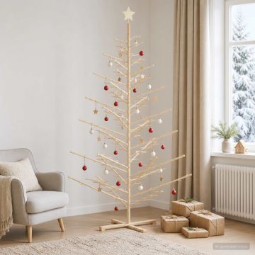 Albero di Natale in legno KOTKA 240 cm Legno Massello di Pino