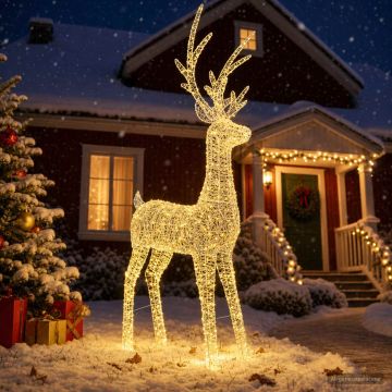 Renna di Natale luminosa a LED 1000 LED Bianco caldo
